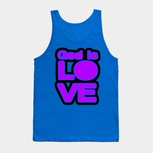 God is Love Purple Tank Top